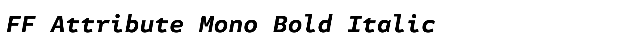 FF Attribute Mono Bold Italic image